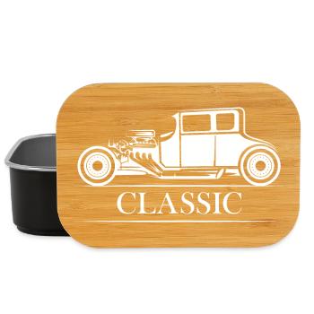 classic cars Hot Rod Symbol Oldtimer Logo icon - Lunch Box - black - Front