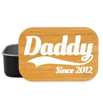 Father Father's Day Child Best Father, Daddy since 2012 - Lunch Box - black - Front