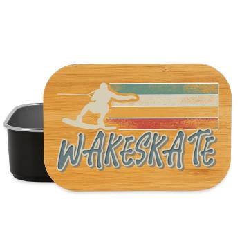 Wakeskaten Wakeskating Wakeskater Wakeboard - Lunch Box - Schwarz - Vorne