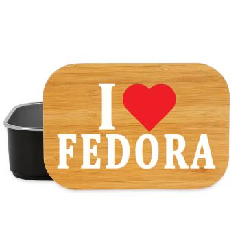 t-shirt J’adore Fedora idée cadeau t-shirt - Boîte à goûter - noir - Devant