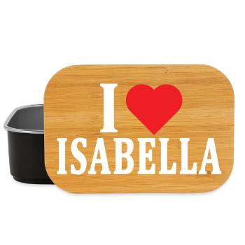 t-shirt I love Isabella t-shirt gift idea - Lunch Box - black - Front