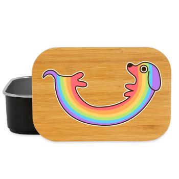 Rainbow dog. Colored dog. Rainbow dog * - Lunch Box - black - Front