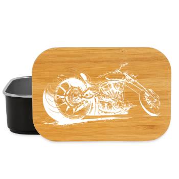 Chopper Motorcycle Design Motorcycle Club Motorcycle - Lunch Box - black - Front