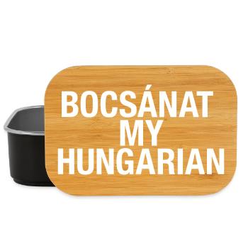 Ungarisch lernen Ungarn Sprache - Lunch Box - Schwarz - Vorne