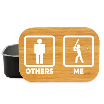 Cricket Stick Figure - Lunch Box - black - Front