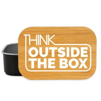 Outside the Box coole Sprüche Motivation kreativ - Lunch Box - Schwarz - Vorne
