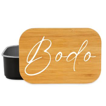 Bodo Name T-Shirt Geschenk Für Männer - Lunch Box - Schwarz - Vorne