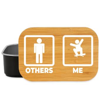 Figurine de bâton de skateboard - Boîte à goûter - noir - Devant