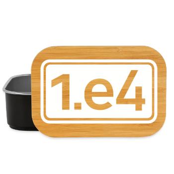1.e4 Schach Eröffnung Schachverein Team Symbol - Lunch Box - Schwarz - Vorne