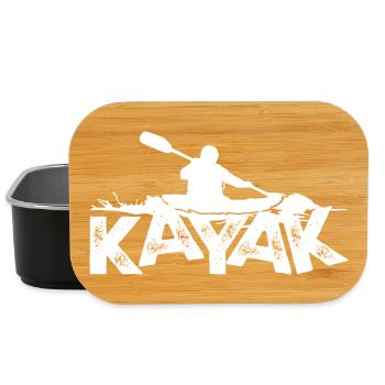Kajak Silhouette Abenteuer auf fettem Text - Lunch Box - Schwarz - Vorne