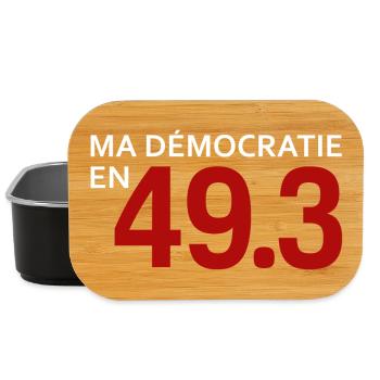 Meine Demokratie in 49.3 - Lunch Box - Schwarz - Vorne