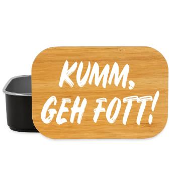 Komm geh fott! - Lunch Box - Schwarz - Vorne