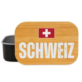 Swiss flag, Swiss patriot - Lunch Box - black - Front