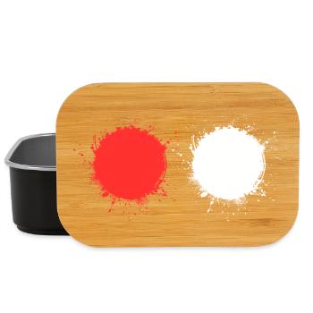 red white - Lunch Box - black - Front