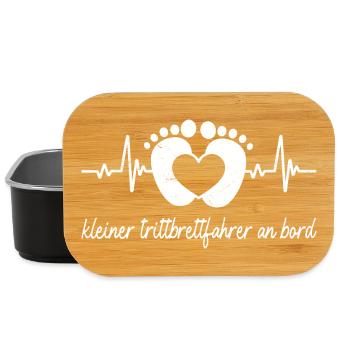 Expectant mother LITTLE FREEBOARD RIDER ON BOARD - Lunch Box - black - Front