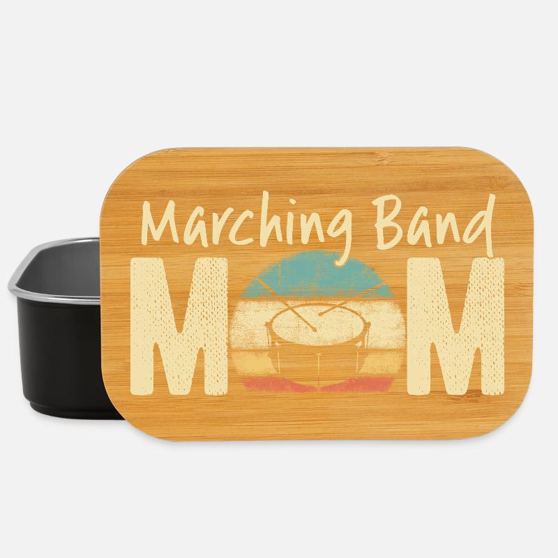 Marching Band Mom Retro Vintage Music Design - Lunch Box - black