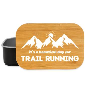 Es ist ein schöner Tag für Trailrunning - Lunch Box - Schwarz - Vorne