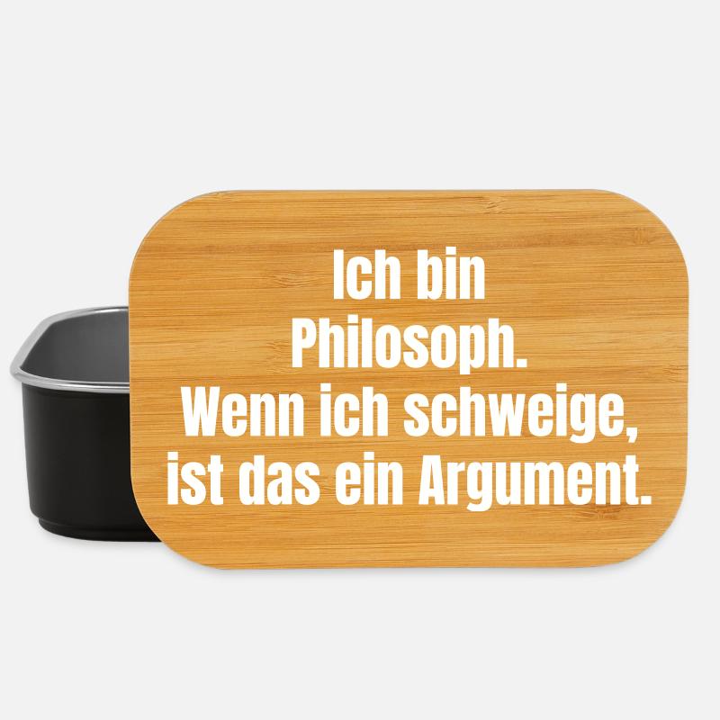 Philosophisches Schweigen als Argument - Lunch Box - Schwarz
