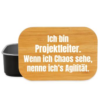Chaos is agility: Project manager - Lunch Box - black - Front