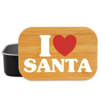 Noël Xmas Santa Père Noël Joyeux Noël Cadeau Noël - Boîte à goûter - noir - Devant