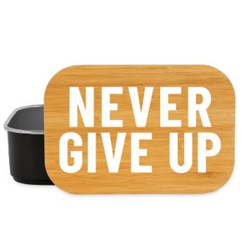 Never Give Up - Lunch Box - Schwarz - Vorne