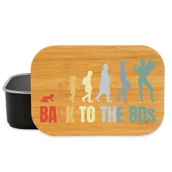 80er Jahre Mädchen Kind bis Erwachsener - Lunch Box - Schwarz - Vorne