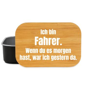 Ich bin Fahrer Spruchmotiv - Lunch Box - Schwarz - Vorne