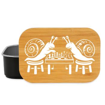 Snail Chess Duel - Lunch Box - black - Front