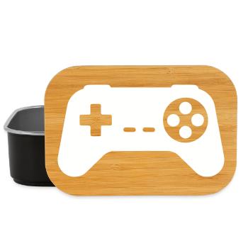 Retro Gamepad Silhouette - Lunch Box - Schwarz - Vorne