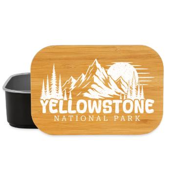 Yellowstone National Park Hiking Hiker - Lunch Box - black - Front