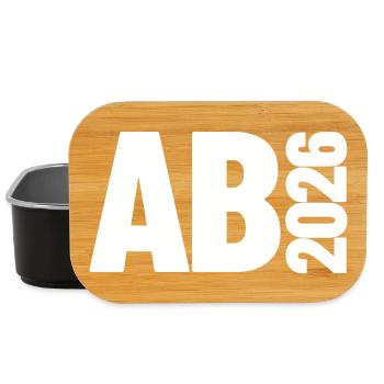 Abi 2026 - Abitur - Geschenk | minimal Design - Lunch Box - Schwarz - Vorne