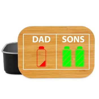 Dad vs Sons Neon Bottles - Lunch Box - black - Front