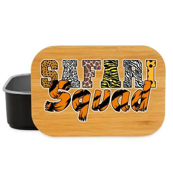 Animals Zoo Party Jungle Zoo Birthday Safari Squad - Lunch Box - black - Front