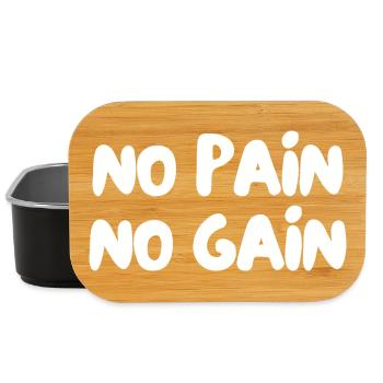 No pain no gain - Lunch Box - black - Front