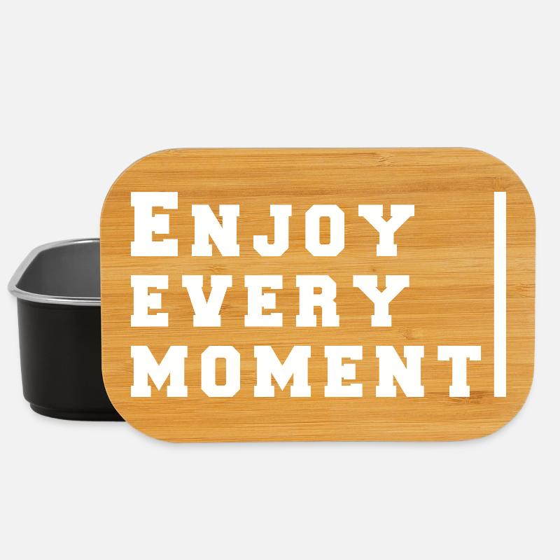 enjoy every moment - Lunch Box - black