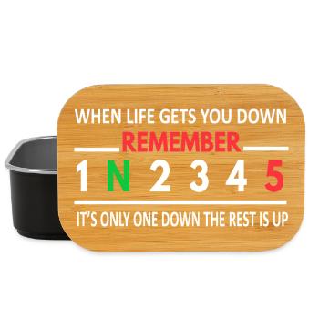 When Life Gets You Down 1 Down 5 Up Motorcycle - Lunch Box - black - Front