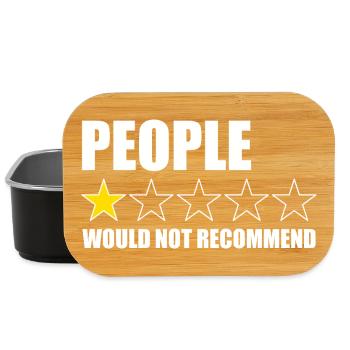 One would not recommend introverted anti-humans - Lunch Box - black - Front