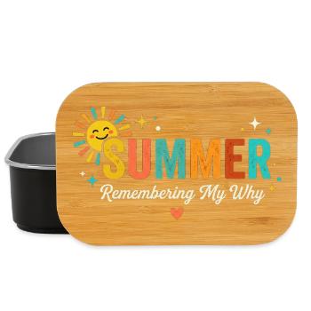 Summer Sun Remembering My Why - Lunch Box - black - Front