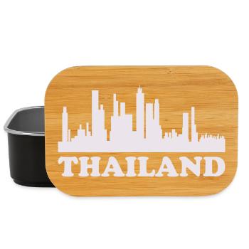 Bangkok Skyline Silhouette Thailand - Lunch Box - black - Front