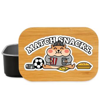 Funny Soccer Hamster match | Football Snack Fan - Lunch Box - black - Front