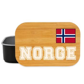 NORWEGN - NORGE Trikot Look - Flagge auf der Brust - Lunch Box - Schwarz - Vorne