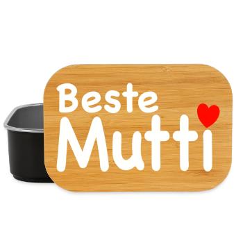 Beste Mutti Spruch Mama - Lunch Box - Schwarz - Vorne