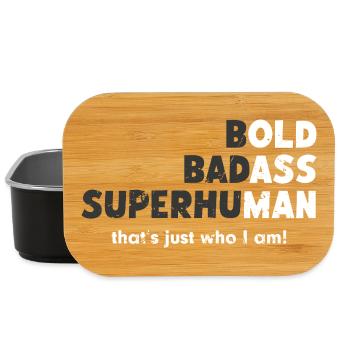 Bold Badass Superhuman - Lunch Box - Schwarz - Vorne