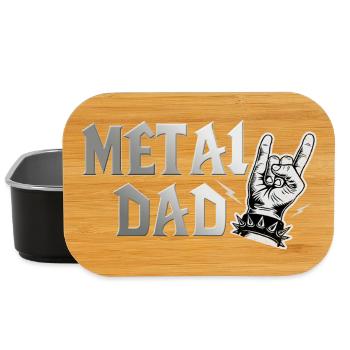 Metal Dad Cadeau Papa Heavy Metal Rock - Boîte à goûter - noir - Devant