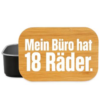 Mein Büro hat 18 Räder - LKW Fahrer, Fernfahrer - Lunch Box - Schwarz - Vorne