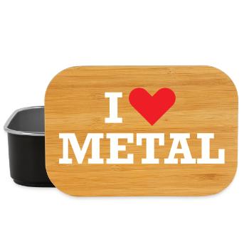 Ich Herz Metal - Lunch Box - Schwarz - Vorne