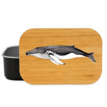Baleine à bosse - baleine à bosse - Jubarte - Boîte à goûter - noir - Devant