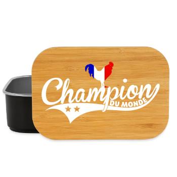 Champion du monde - Boîte à goûter - noir - Devant