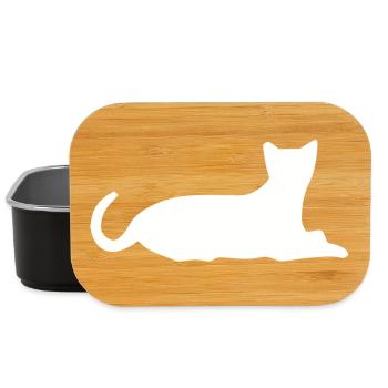 chat chat chat chat chat - Boîte à goûter - noir - Devant