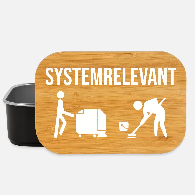 Systemrelevant Reinigungskräfte Gebäudereiniger - Lunch Box - Schwarz